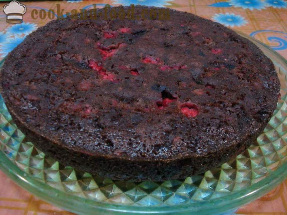 Леан чоколадни колач без јаја - како да кува чоколадну торту у мултиварка, корак по корак рецептури фотографије