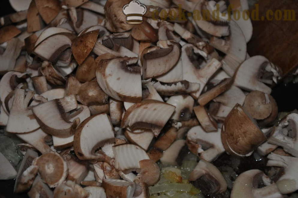 Укусно чорба од печурака са печуркама - како да кувају печурака са печуркама, корак по корак рецептури фотографије
