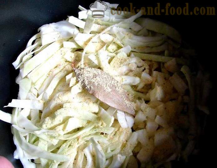 Бигус од свежег купуса са пилетином - бигус како да кува пилетину и купус, корак по корак рецептури фотографије