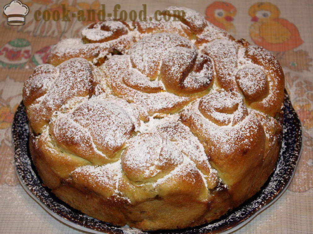 Квасац торта са бундевом Као кувају од бундеве у скоковима и границама, са корак по корак рецептури фотографије