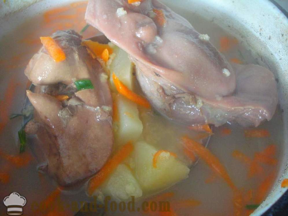 Супа од проса гиблет - како да кува супу са просо, корак по корак рецептури фотографије