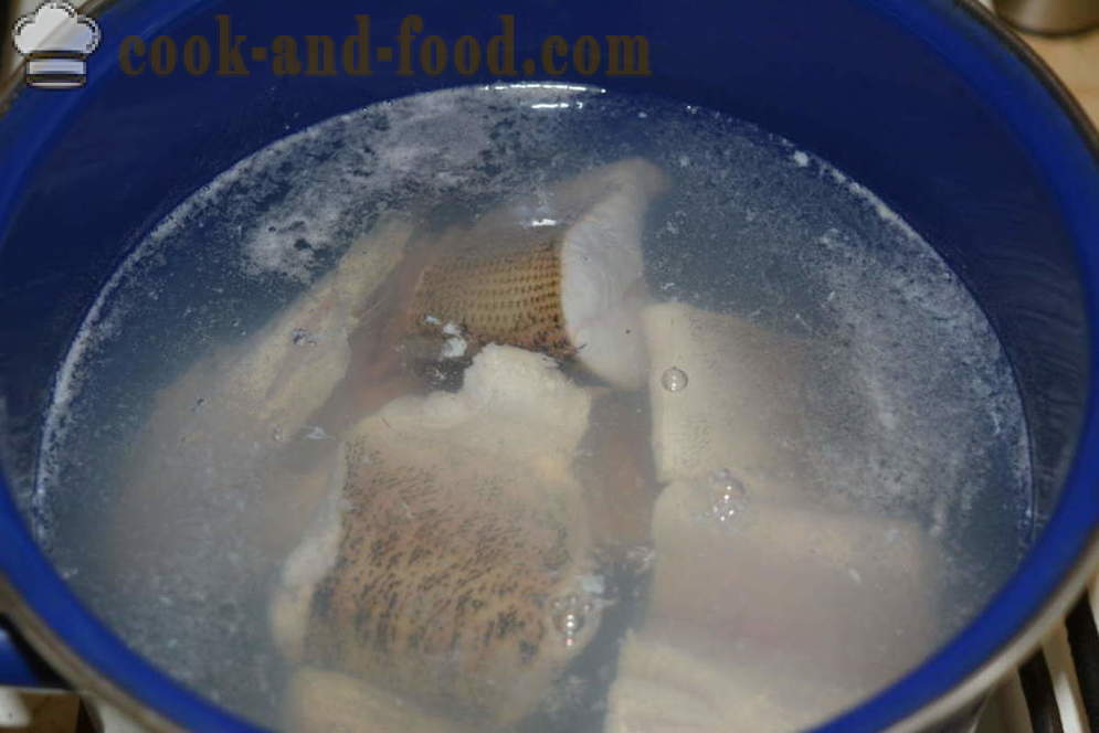 Укусна супа од штуке у кући - како да кува рибљу чорбу од штуке, корак по корак рецептури фотографије