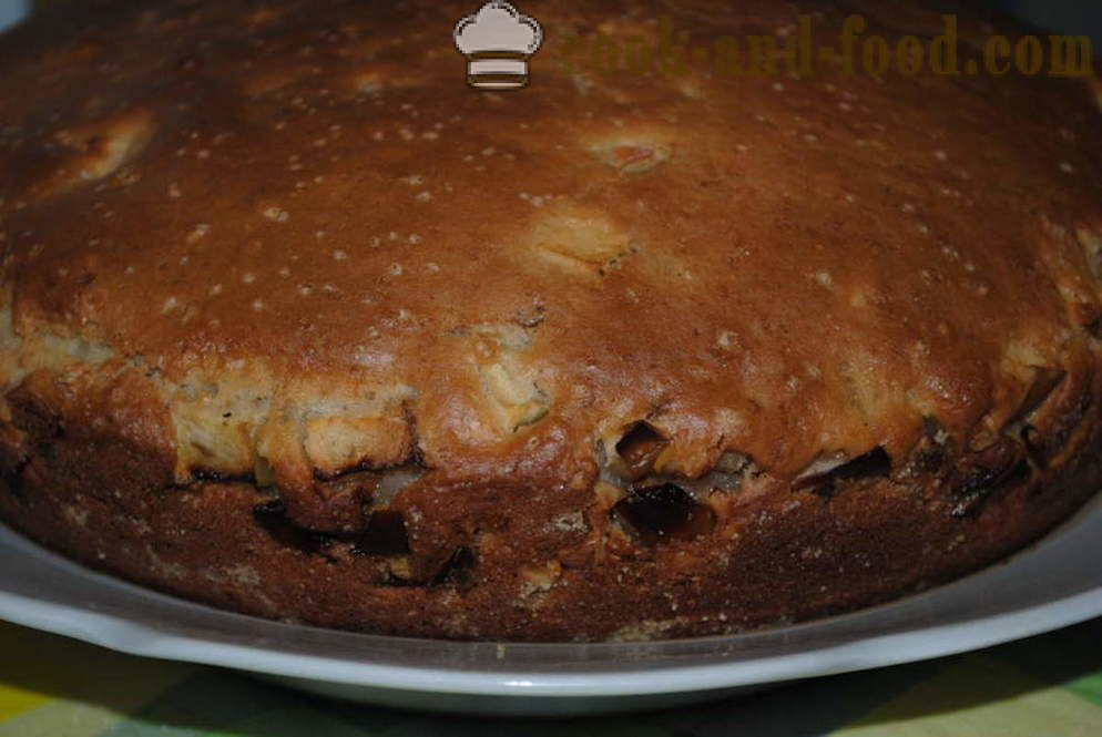 Гингербреад торта на кефир са јабукама и орасима - како да кува торту са кефир, корак по корак рецептури фотографије
