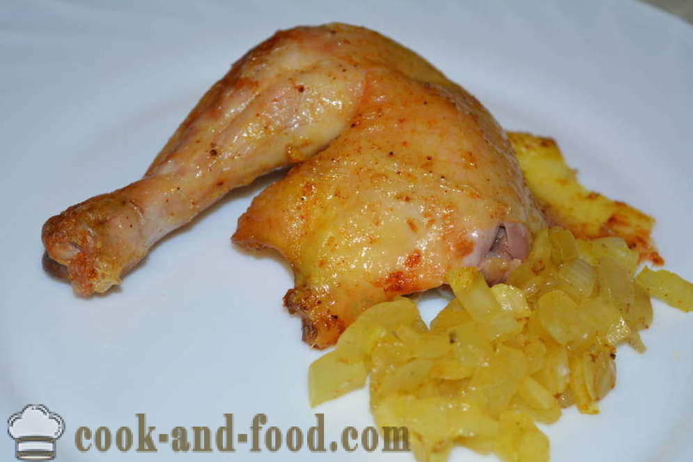 Пуњена пилетина са хрскаве коре печене у рерни - као печена пилетину у рерни целини, корак по корак рецептури фотографије