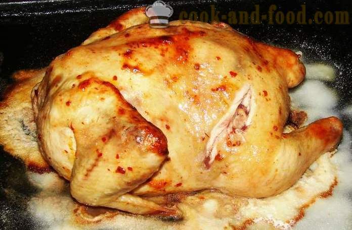 Пилетина соли у рерни - како да кува пилетину за со, корак по корак рецептури фотографије