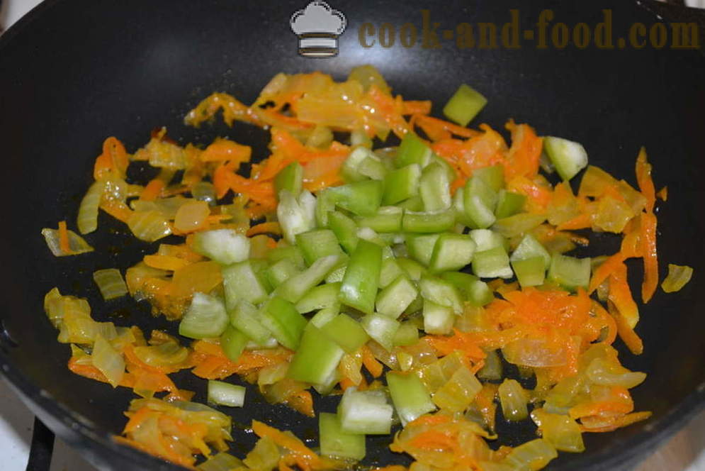 Укусна љушти хељде са поврћем у тигању - како да кувају хељде са поврћем, корак по корак рецептури фотографије