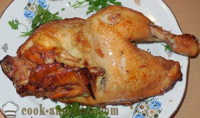 Пилетина печена у рукаву (полутке) - као укусна пилета печена у рерни, печене пилетине рецепт градијентом, са фотографијама