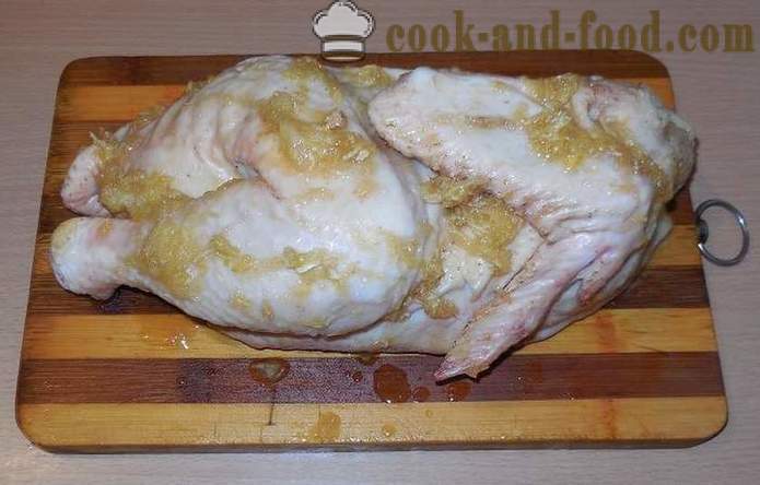 Пилетина печена у рукаву (полутке) - као укусна пилета печена у рерни, печене пилетине рецепт градијентом, са фотографијама