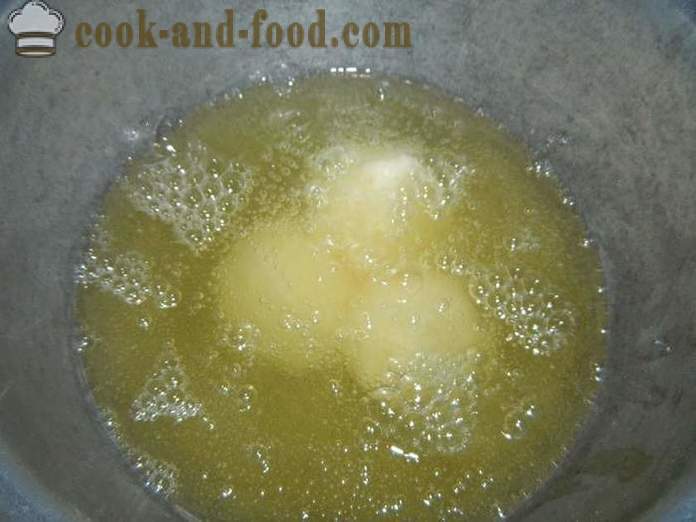 Цурд крофне пржена у уљу у тигању - како да кува крофне из сира брзо, корак по корак рецептури фотографије