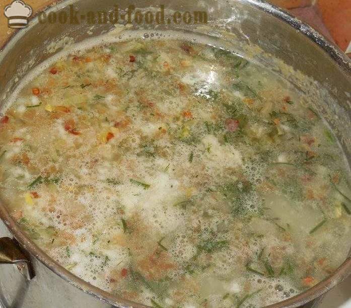 Козак супа цицвара од проса - како да кува кашу код куће - корак по корак рецептури фотографије
