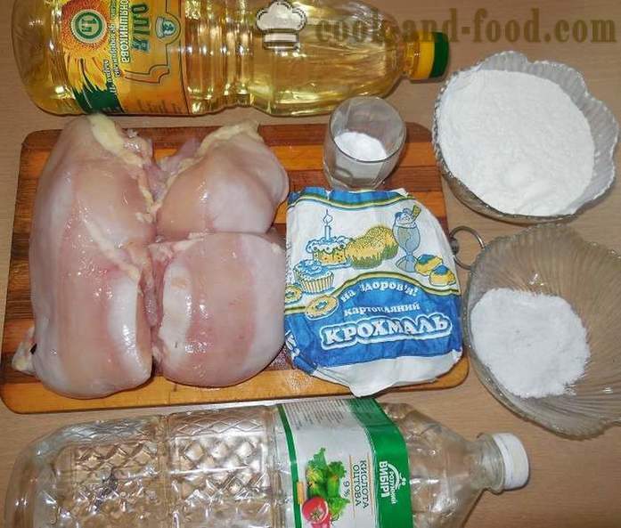 Како да кува пилетину у тигањ са скроба - сочно и укусно - рецепт с фото