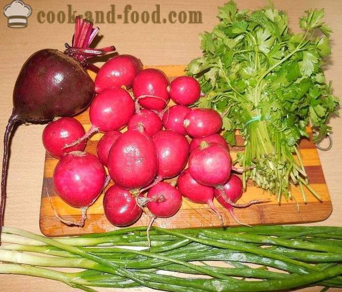 Кисели ротквице са репа и зеленим луком - укусна салата од ротквице - рецепт с фото