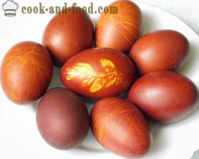 Како обојити јаја у лук коже са обрасцем или равномерно - рецепт с фото - корак кроз правилну боју јаја лука коже