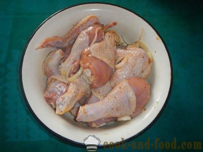 Печена пилетина на роштиљу - како укусна печена пилетина на жару, рецепт са сликом.