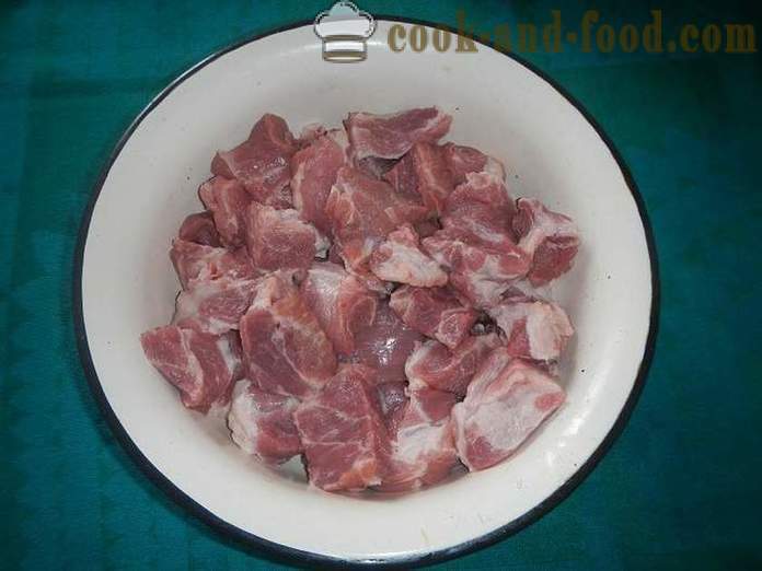 Сочно свињетина на жару - како маринирати месо за кебаб, роштиљ, печење или пржења на роштиљу рецепт са фотографијама.