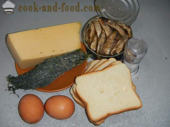 Тост белог хлеба са јајетом Свеет, соли и белог лука. Како направити укусне крутони у тигању - корак по корак рецепт са фотографијама.