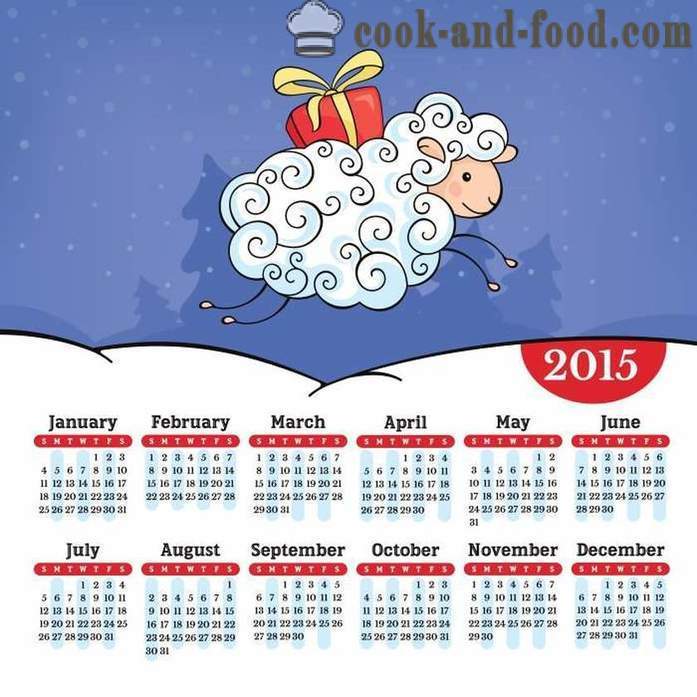Календар за 2015. годину од Гоат (овце): довнлоад фрее Цхристмас календар са козама и овцама.