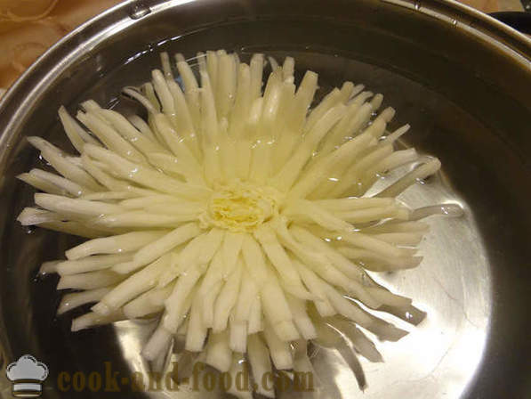 Резбарење за почетнике поврћа: Хризантема цвет кинеског купуса, фотографије