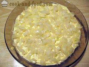 Мимоза салата - Турн-басед класични рецепт са сиром, маслацем, конзервиране хране и кромпира (фото, видео)