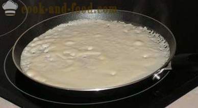Како да кува палачинке са млеко није нормално, и танка и укусна, тесто рецепт за палачинке корак по корак, са фотографијама и видео