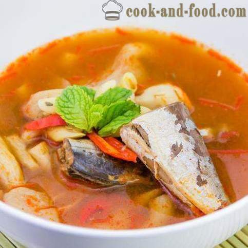 Супа од конзервиране рибе: три оригинални рецепт