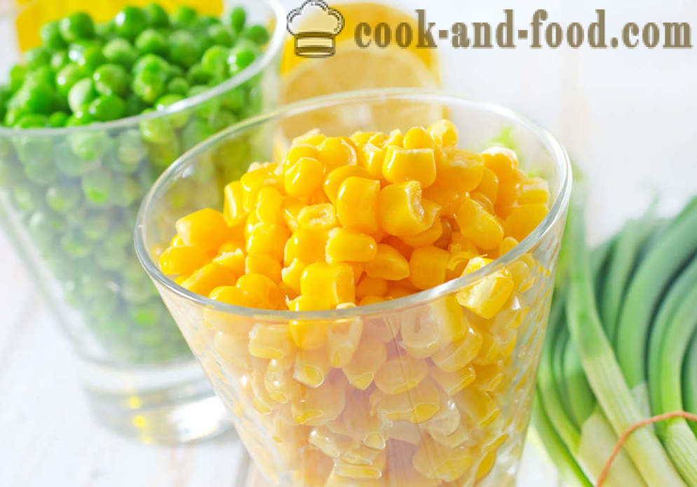 4 рецепт салата од кукуруза и грашка